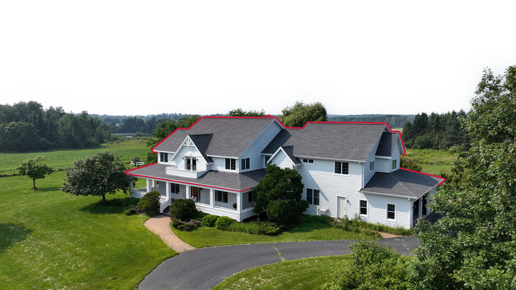 Finished architectural asphalt shingle roof on an Appleton, WI home